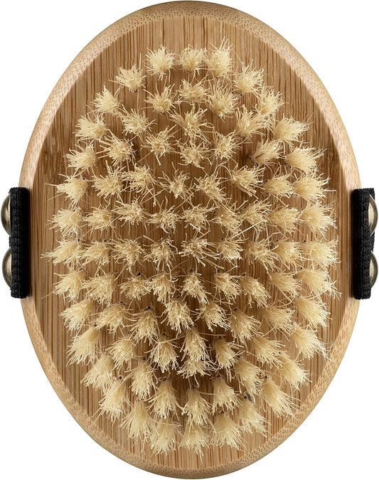 Bamboo Bristle Palm Brush for Gentle Grooming, for Dog, Cat, Puppy with Short Hair Smooth Coats, Handmade from Natural Sustainable Bamboo, Brown