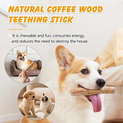 3 Pack Coffee Wood Dog Chew Toy - S, Dogs Chew Toys