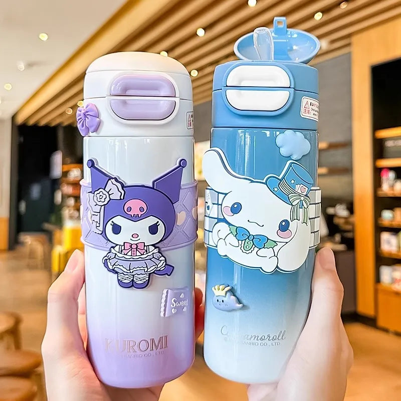 Insulated Water Bottle with Straw 530ML