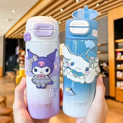 Insulated Water Bottle with Straw 530ML