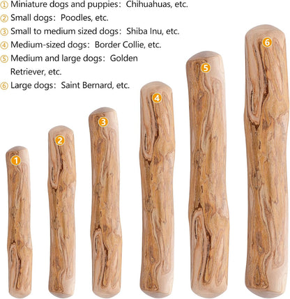 3 Pack Coffee Wood Dog Chew Toy - S, Dogs Chew Toys